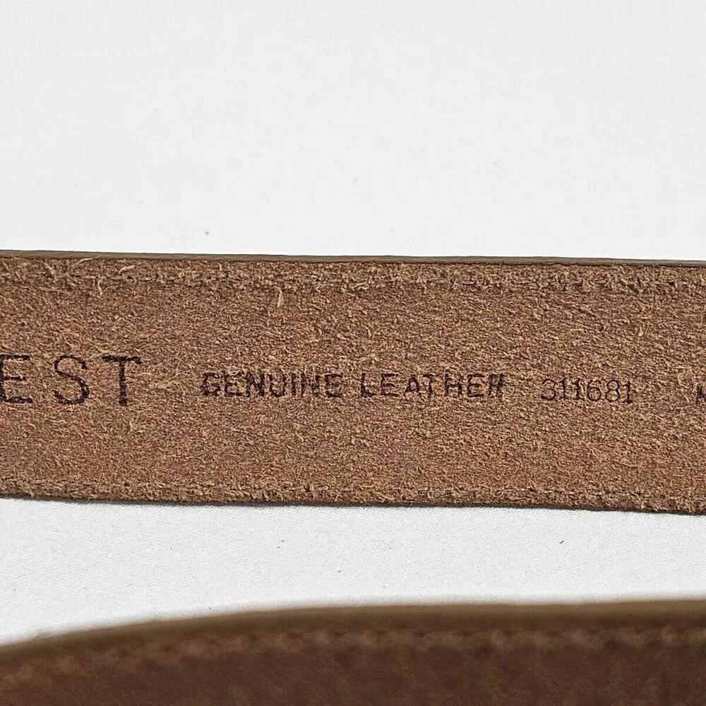 Nine West 311681 Leather Belt With Copper Buckle Women's Size Medium - Picture 2 of 7